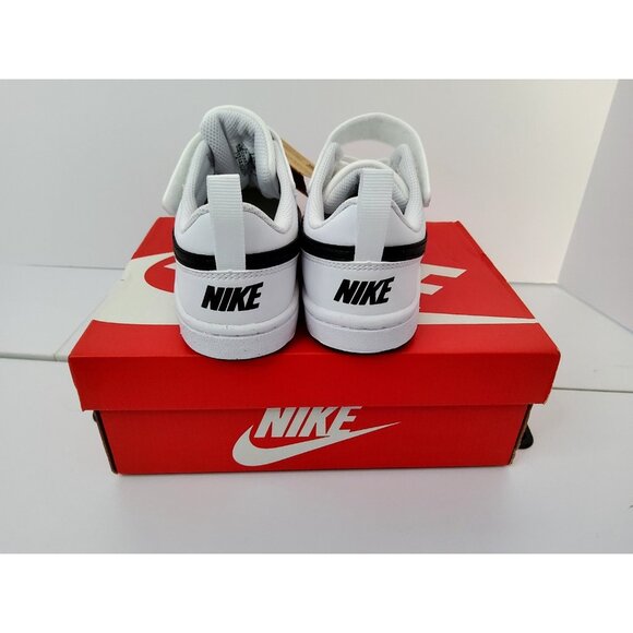 Nike Court Borough Low Recraft White Black Kids Preschool Casual Shoe DV5457-104 - Picture 3 of 9